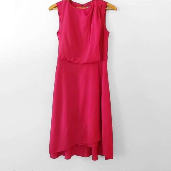 Vince Camuto Wrap Style Flowy Sleeveless Valentines Dress Red 4 - Picture 2 of 11